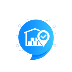 warehouse, logistics and distribution vector icon