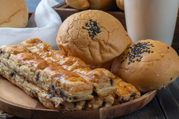 red bun beans and chocolate chip stick