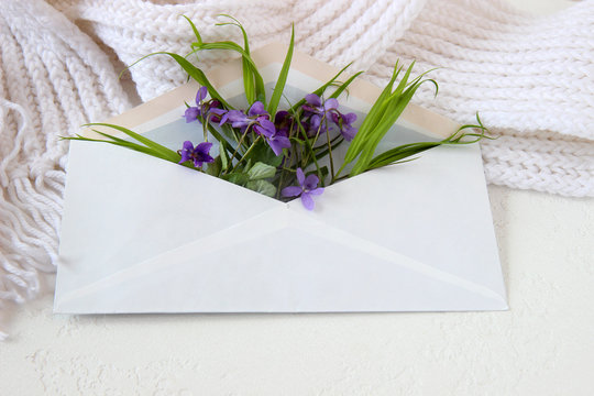 blank card with lilac flowers