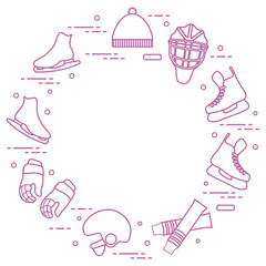 Figure skating and hockey elements.