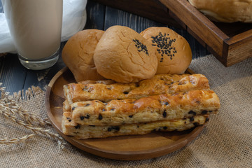 red bun beans and chocolate chip stick