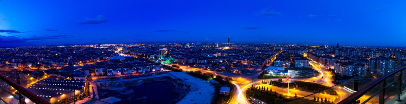 panoramic view of konya city