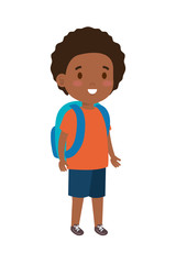 black little student boy