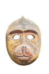 old monkey mask, isolate