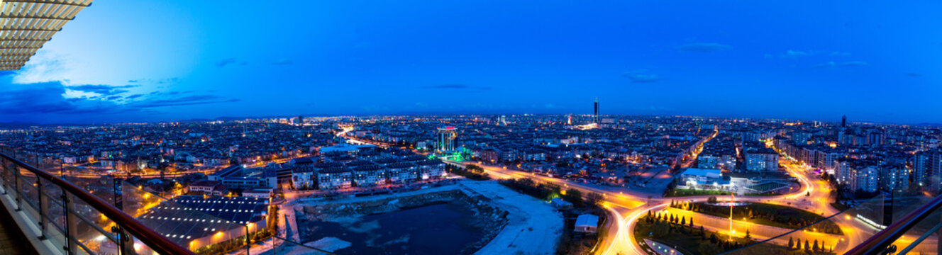 panoramic view of konya city