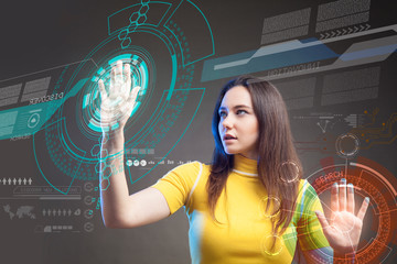 Futuristic user interface concept. Graphical User Interface. Head up Display.