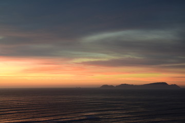 Fototapeta na wymiar Sunset in Lima, Peru