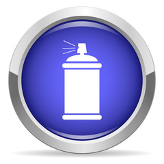 Spray can icon. Set of round color buttons.