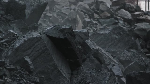 Iron ore in a career close-up