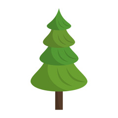 Tree nature cartoon isolated