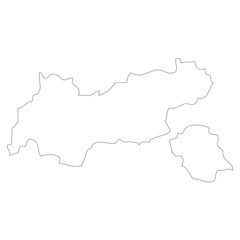 Tirol. Map outline of the Austrian region