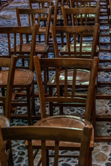 Rows of Chairs in church