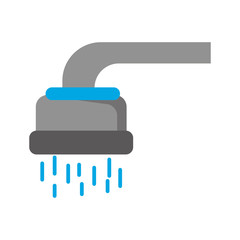 Bathroom shower dispenser isolated