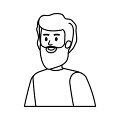 young man with beard character