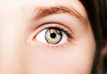 A beautiful insightful look eye. Close up shot