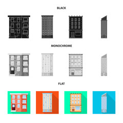 Obraz premium Isolated object of municipal and center logo. Collection of municipal and estate stock symbol for web.