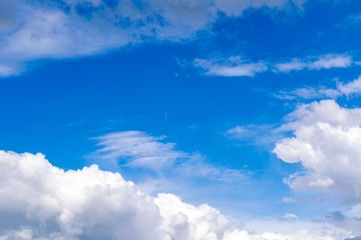 Naklejka na ściany i meble light white clouds against a blue sky