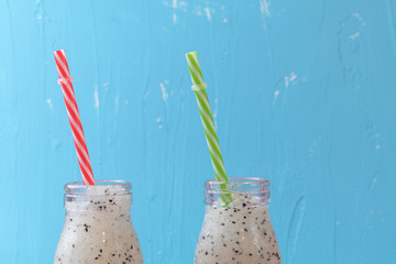 ice dragon fruit juice frappe on glass