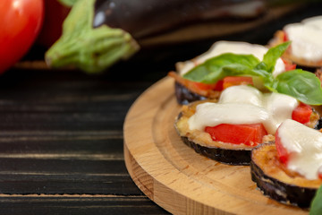 Mini eggplant pizza