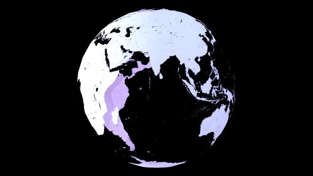 Drehender Globus mit transparentem Hintergrund