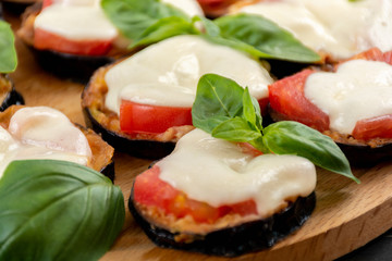 Mini eggplant pizza