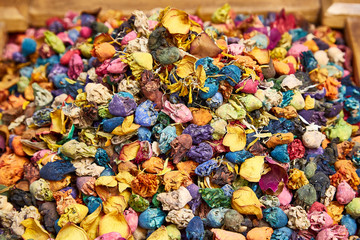 colorful dry blossoms