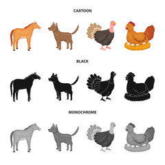 Obraz premium Vector illustration of breeding and kitchen logo. Set of breeding and organic stock symbol for web.