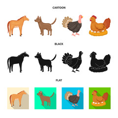 Vector illustration of breeding and kitchen  icon. Set of breeding and organic  vector icon for stock.