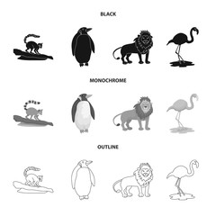 Isolated object of nature  and fun  symbol. Set of nature  and entertainment stock symbol for web.