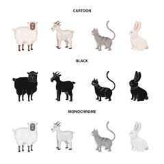 Vector illustration of breeding and kitchen  symbol. Collection of breeding and organic  stock vector illustration.