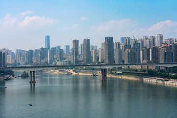 Fototapeta na wymiar View of the Jialing river