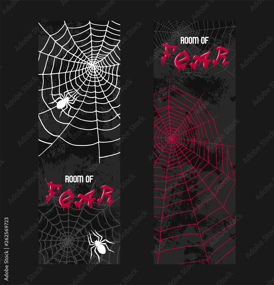 Wall mural web spider pattern vector spidery halloween background spiderweb cobweb horror illustration backdrop