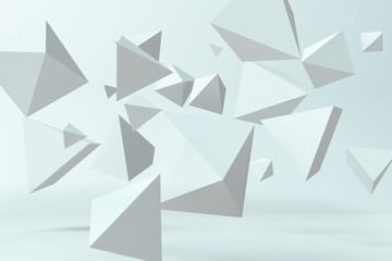 Abstract pyramid background. 3d illustration