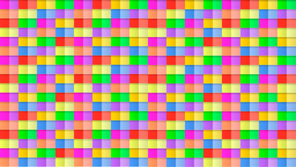 Abstract Seamless 3D Pattern Background, Colorful Funny Backdrop, Bright Colors Cubes.