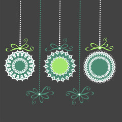 Christmas toys isolated on the background