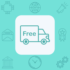 Free shipping vector icon sign symbol