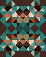 Abstract Retro Geometric Background. Vector