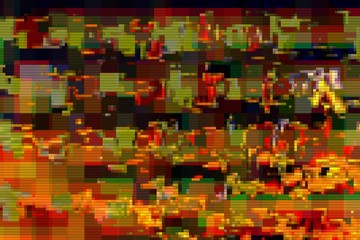 Digital noise background glitch screen,  data moshing.