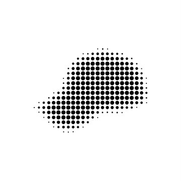 Vector icon cap Halftone effect
