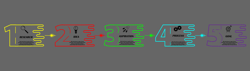 Abstract infographics number options template. Vector illustration. Can be used for workflow layout, diagram, business step options, banner, web design.