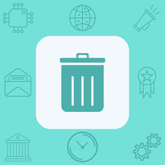 Garbage vector icon sign symbol