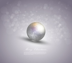 Elegant Christmas background with snowflakes gold light. Vector illustration