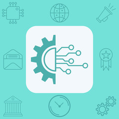 Gear vector icon sign symbol