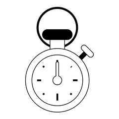 Sport stopwatch timer symbol black and white