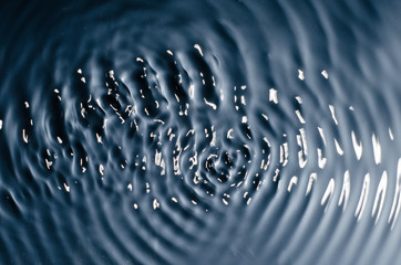The texture of water under the influence of vibration in 258 hertz - obrazy, fototapety, plakaty