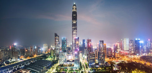 Fototapeta na wymiar Modern urban architecture scenery in Shenzhen, China