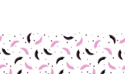  Seamless Vector Pattern with Lashes and glitter effect