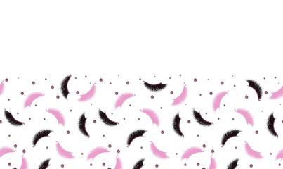  Seamless Vector Pattern with Lashes and glitter effect