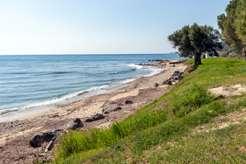 Panorama of resort of Loutra, Kassandra, Chalkidiki, Central Macedonia, Greece