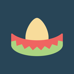 Silhouette icon sombrero